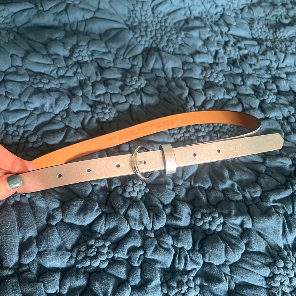NWOT Target silver belt XS